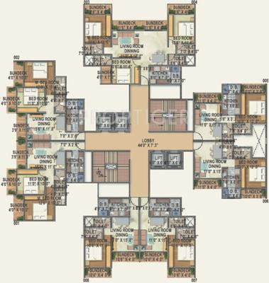  brizo-residency Images for Cluster Plan of Red Brick Brizo Residency