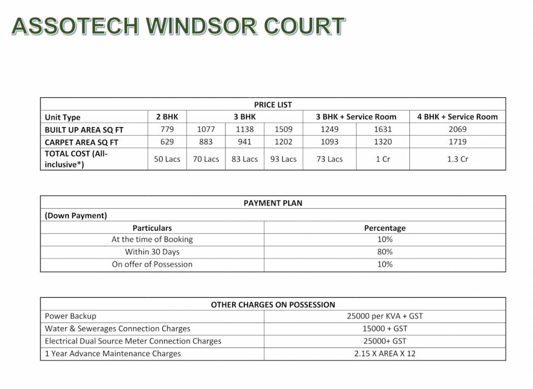 windsor-court Construction Linked Payment (CLP) Payment Plan
