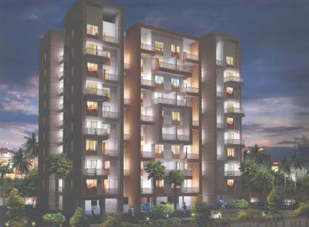 938 sq ft 2 BHK Floor Plan Image - Omkar Developers Dream Square II  Available for sale 