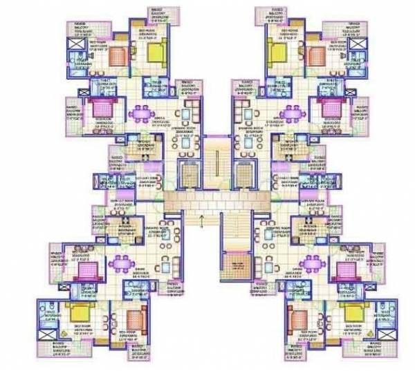 Tower C1 Cluster Plan for ground Floor aravali-heights Tower C1 Cluster Plan for ground Floor