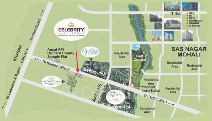  celebrity suites Images for Location Plan of Ansal Celebrity Suites
