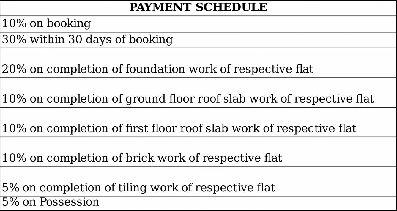 Images for Payment Plan of Doshi Serene County Payment Plan