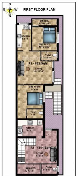 1st Floor Cluster Plan Anu Builders Vimala Nagar 1st Floor Cluster Plan
