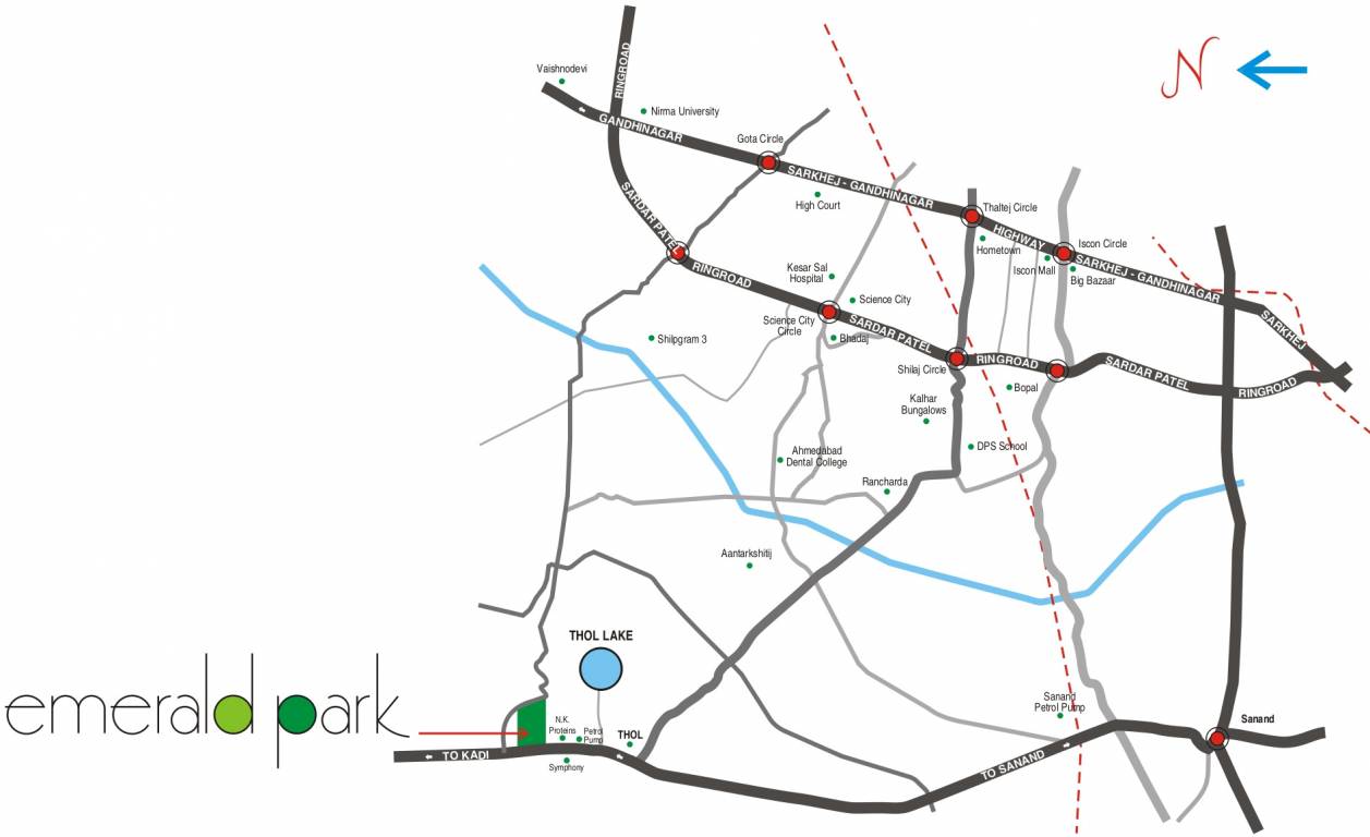 radhe infrastructure emerald park Location Plan