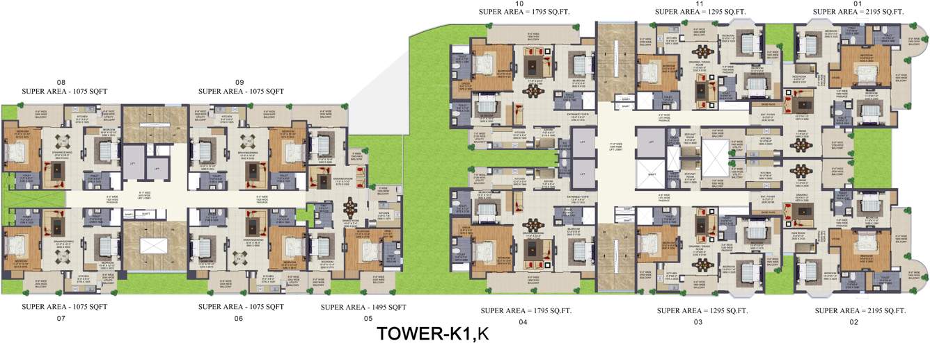 grand heritage Images for Cluster Plan of Ajnara Grand Heritage