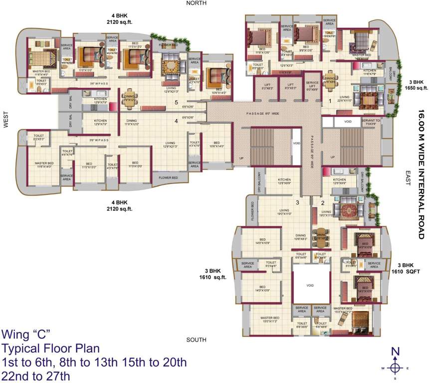  metropolis residences Images for Cluster Plan of HDIL Metropolis Residences