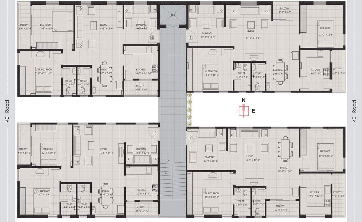 Images for Cluster Plan of Rami Reddy Madhavi Towers