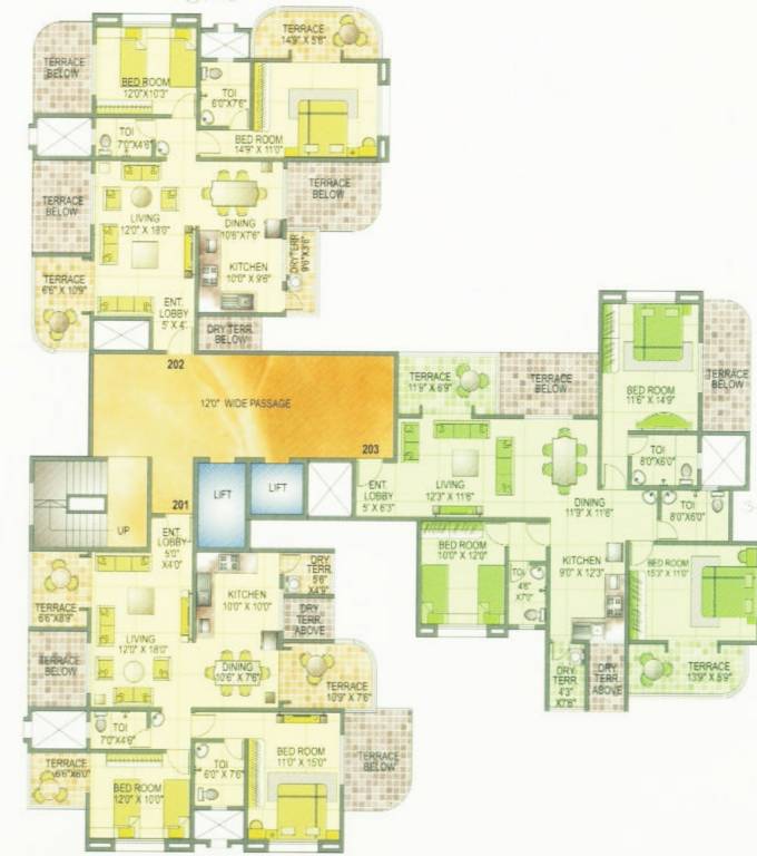 canary Podium A2 Odd Tower A Cluster Plan