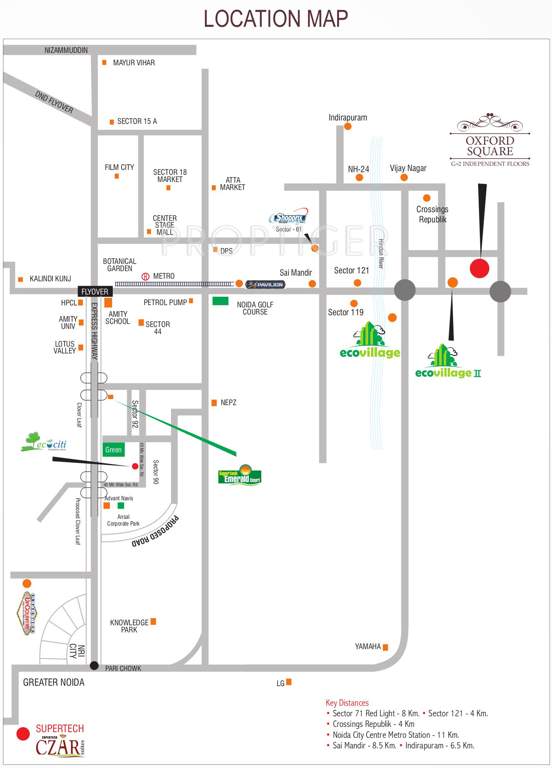  oxford square Images for Location Plan of Supertech Oxford Square