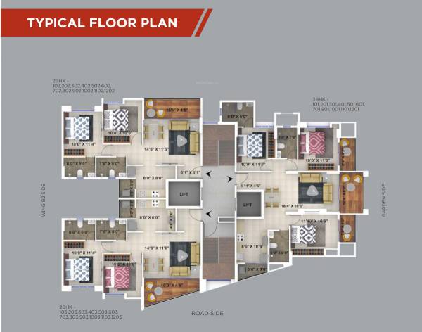  primrose Tower A Cluster Plan
