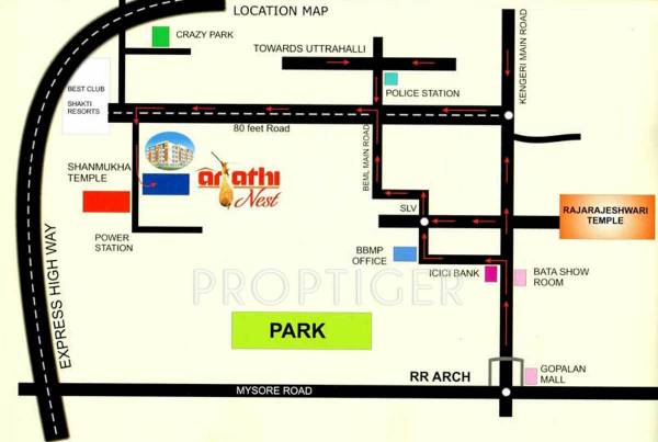 ajanta-builders arathi-nest Location Plan