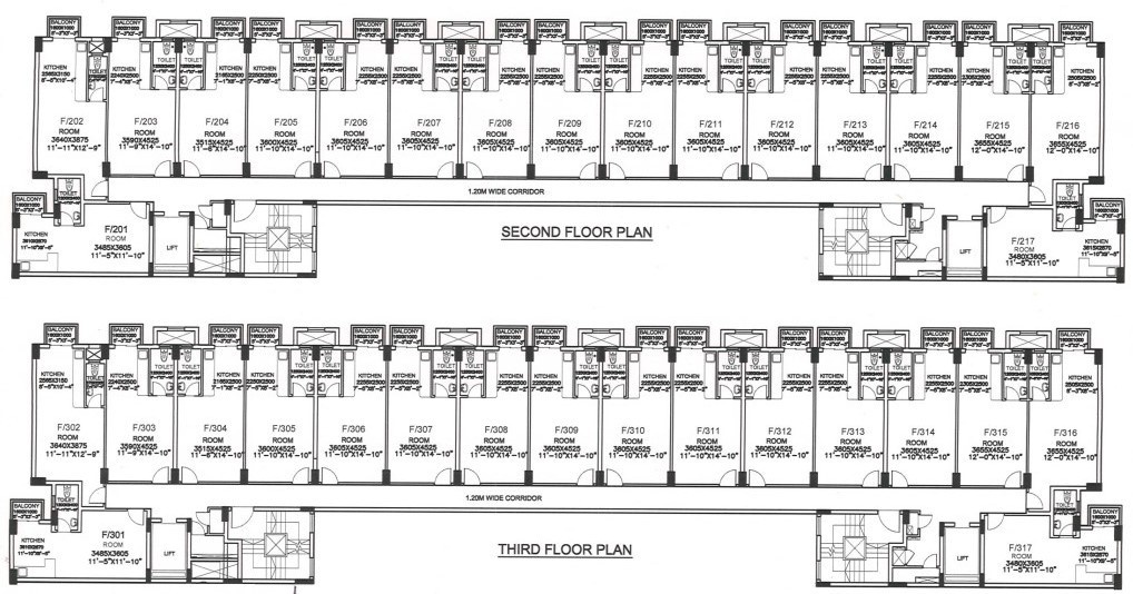 commanders court Block F Cluster Plan from 2nd to 3rd Floor