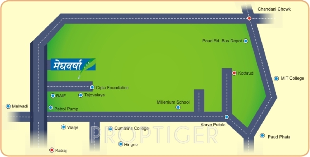 gayatri builders meghvarsha Location Plan