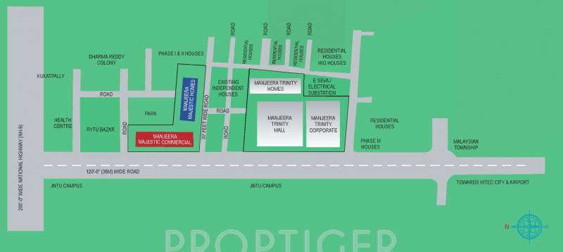  majestic-homes Images for Location Plan of Manjeera Majestic Homes