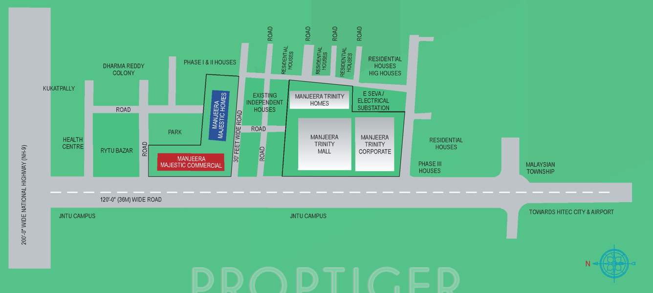 majestic homes Images for Location Plan of Manjeera Majestic Homes
