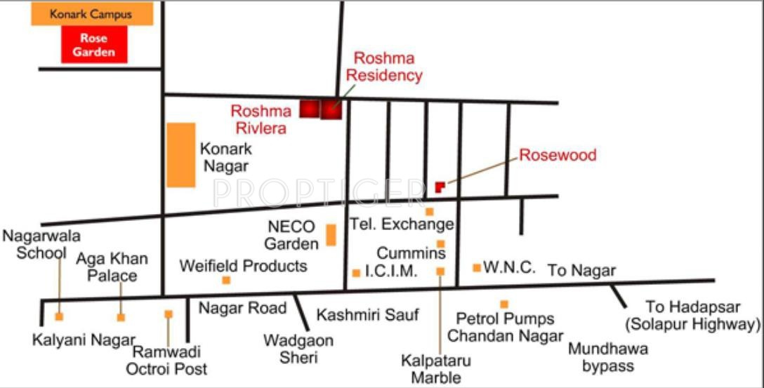 Aswani Developers Rose Garden Location Plan