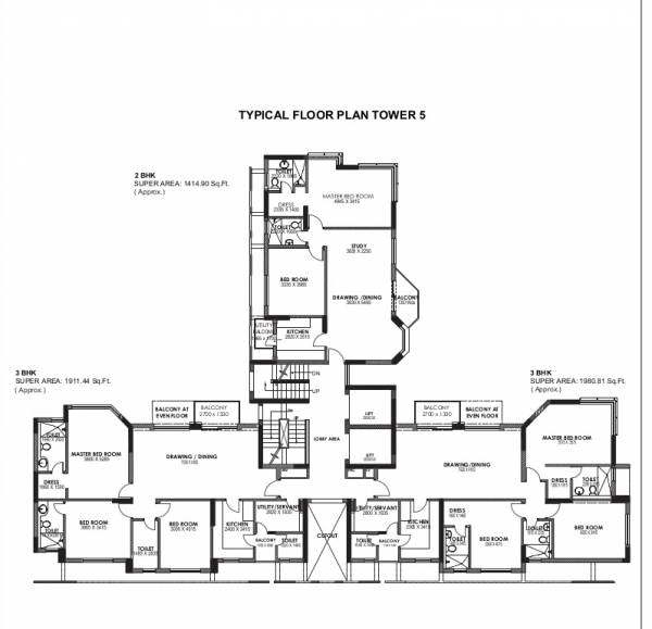  moon-court Tower 2 Cluster Plan