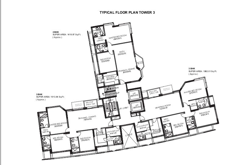 moon court Tower 3 Cluster Plan