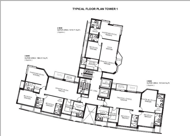 moon court Tower 4 Cluster Plan