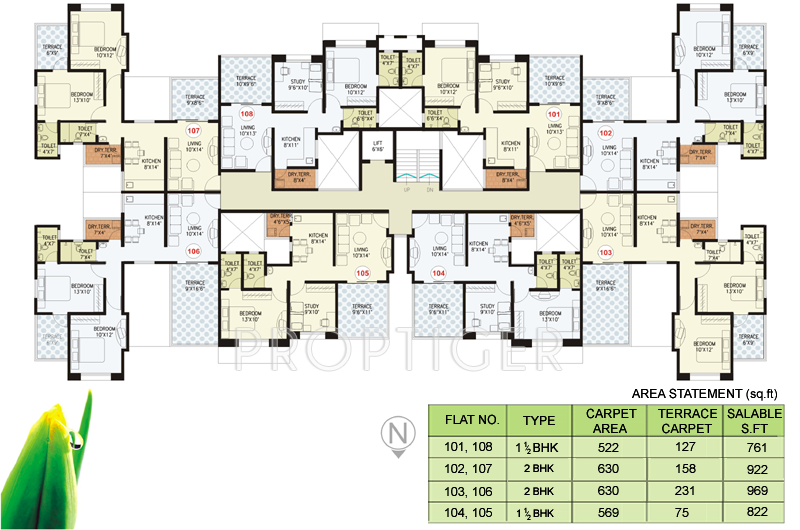  landmark Wing A Cluster Plan for 1st Floor