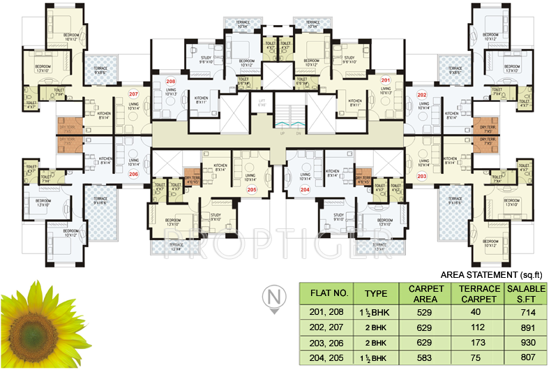  landmark Wing A Cluster Plan for 2nd Floor