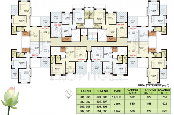 landmark Wing A Cluster Plan for 3rd & 5th Floor