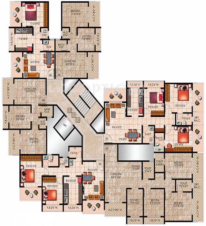 palms Images for Cluster Plan of Mohan Palms