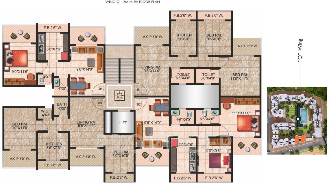  palms Images for Cluster Plan of Mohan Palms