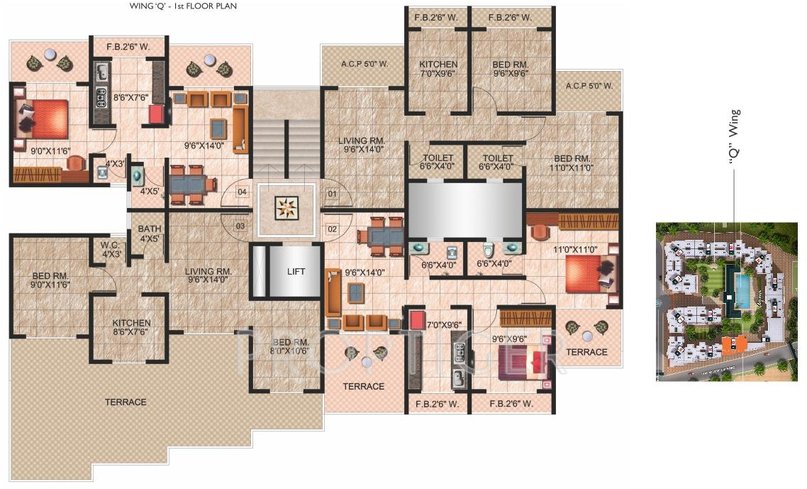  palms Images for Cluster Plan of Mohan Palms