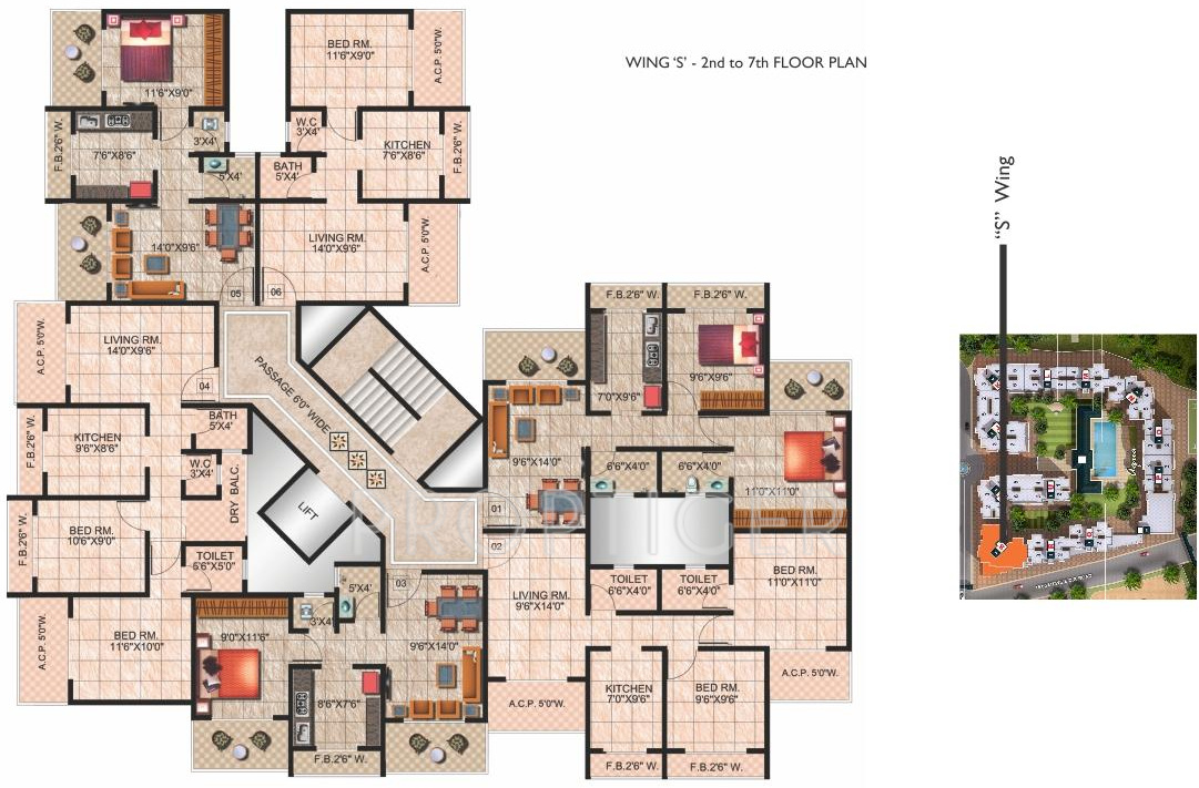  palms Images for Cluster Plan of Mohan Palms