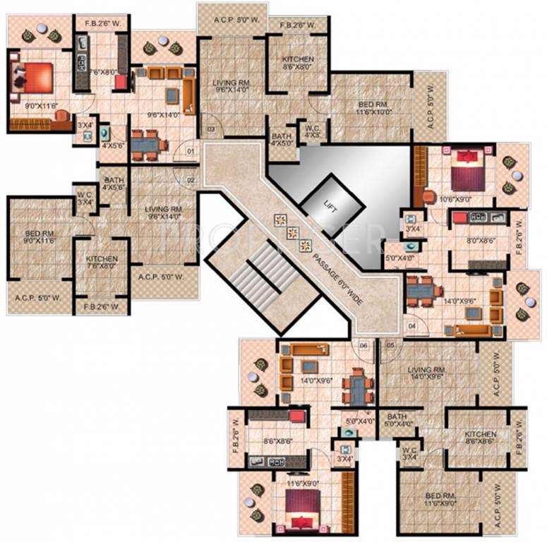  palms Images for Cluster Plan of Mohan Palms