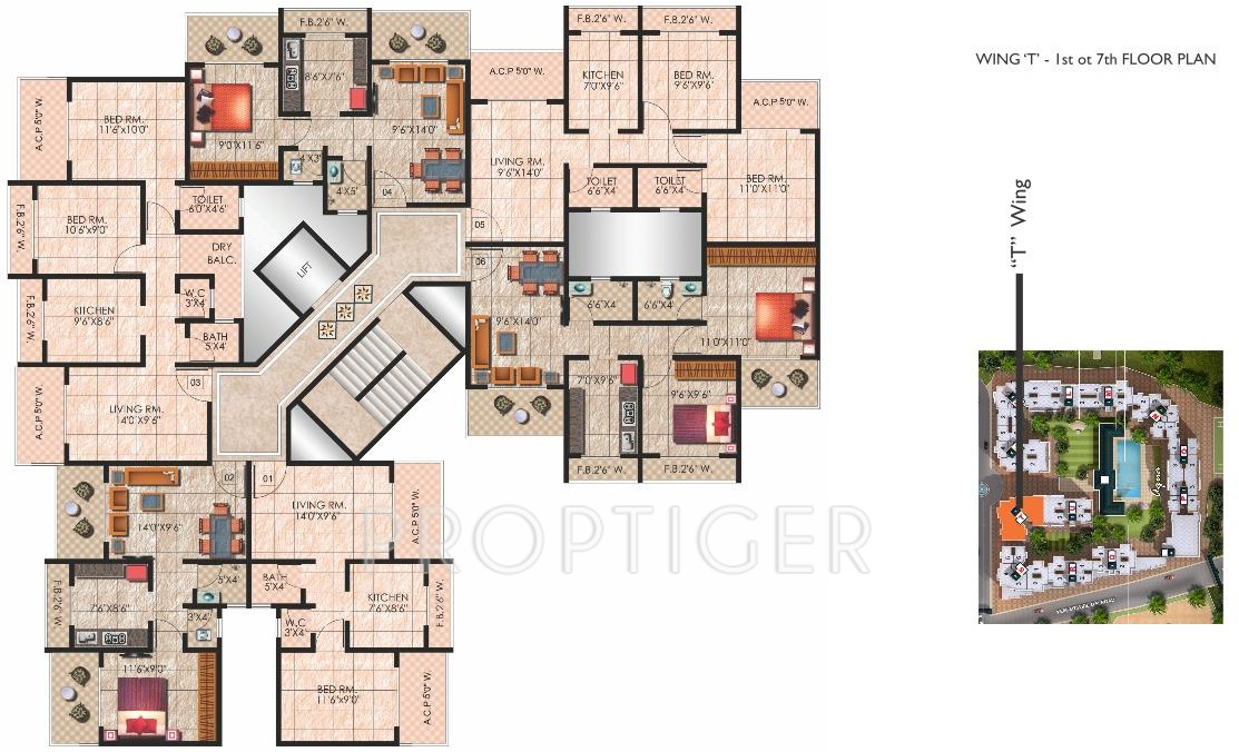  palms Images for Cluster Plan of Mohan Palms