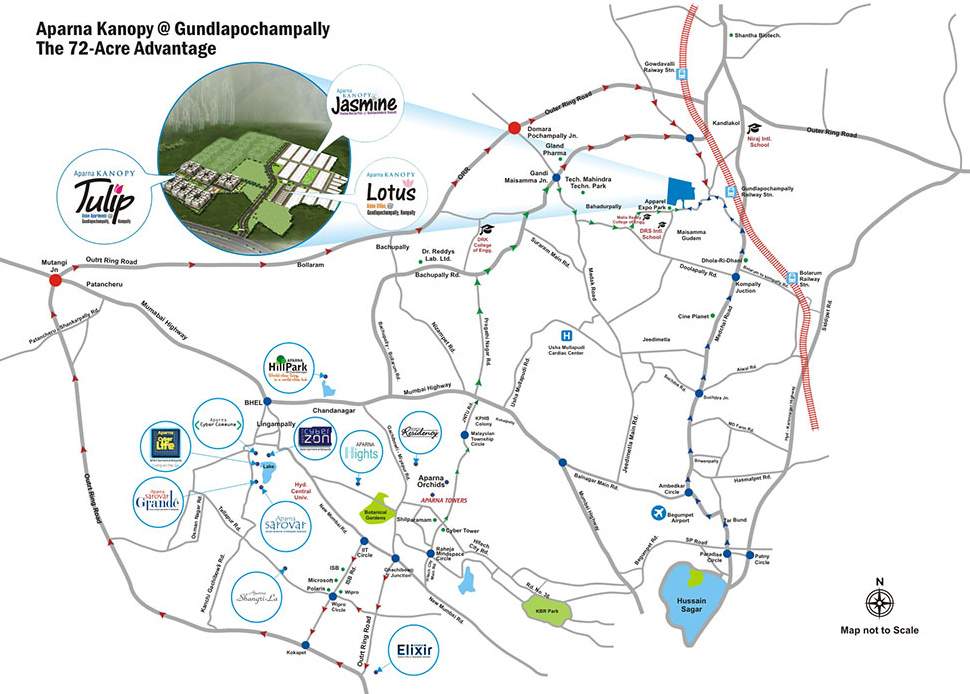  kanopy tulip Images for Location Plan of Aparna Kanopy Tulip