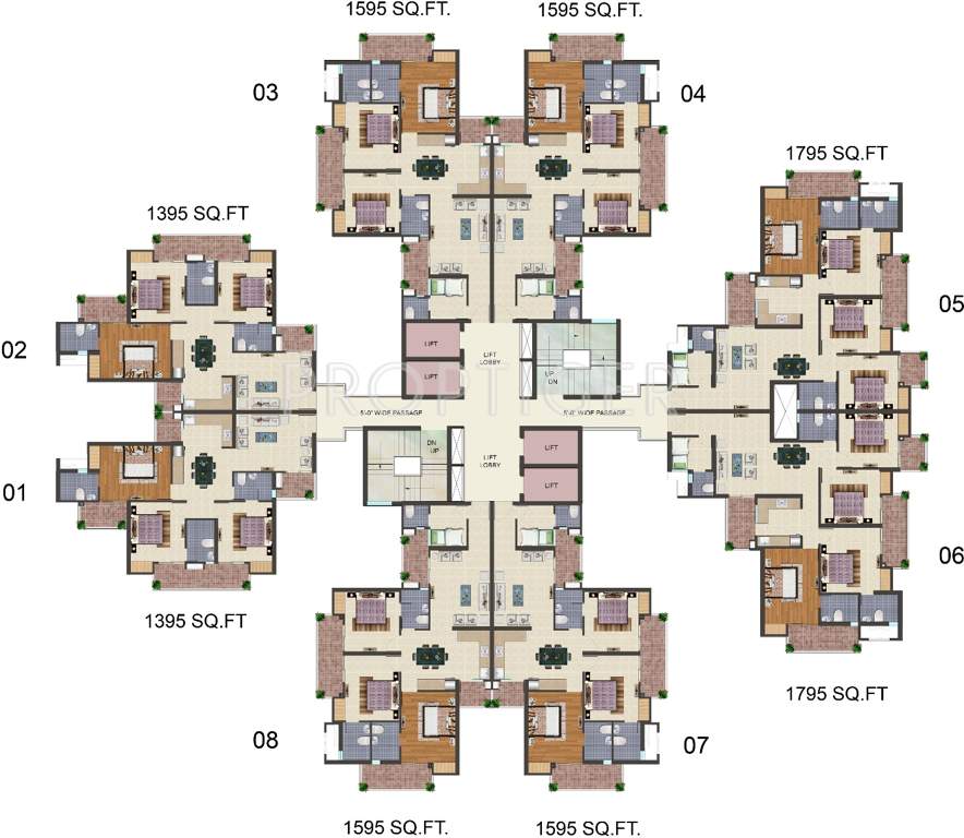  homes Images for Cluster Plan of Ajnara Homes