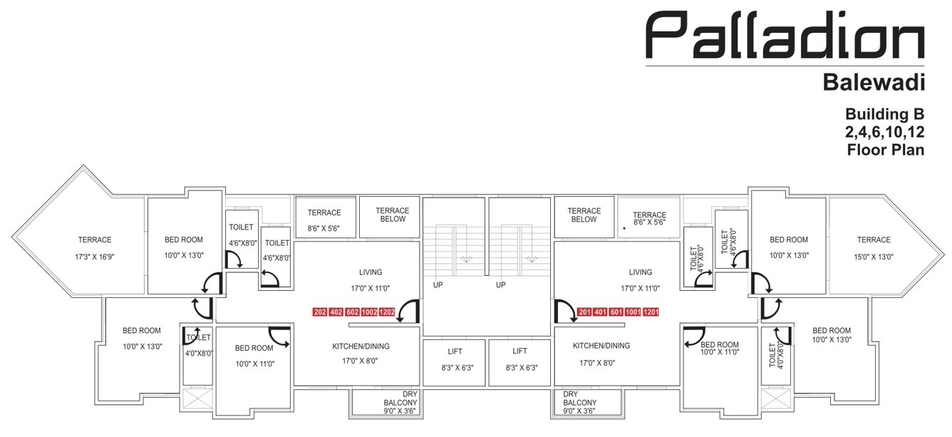 palladion Tower 2 2nd, 4th, 6th, 10th, 12th Floor Cluster Plan
