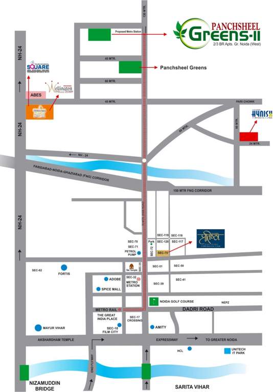  greens 2 villa Images for Location Plan of Panchsheel Greens 2 Villa