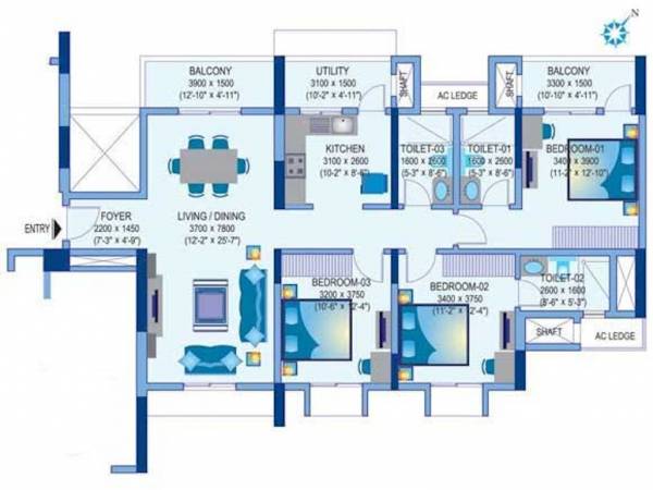  sapphire Typical Floor Plan