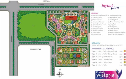  wisteria Images for Layout Plan of Prateek Wisteria