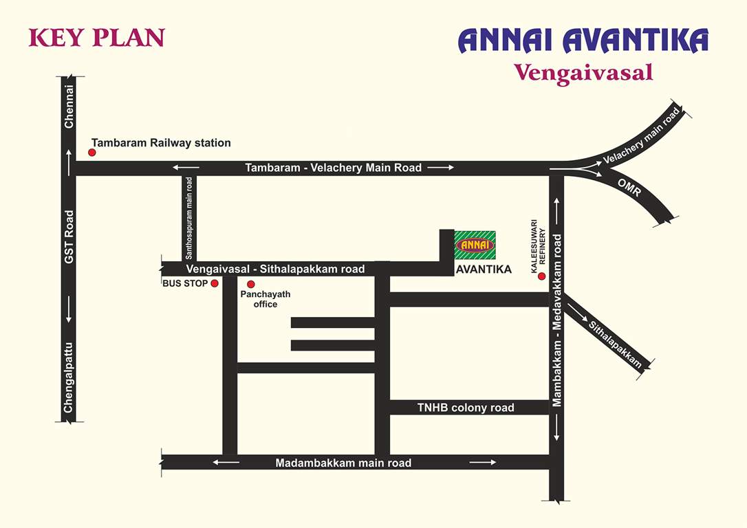  avantika Images for Location Plan of Annai Avantika