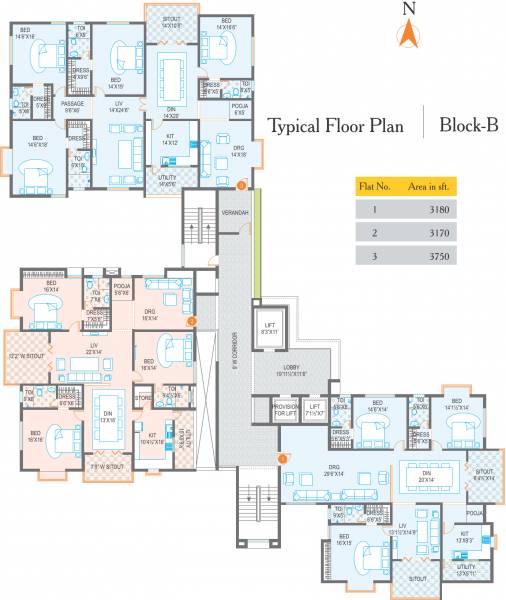 Images for Cluster Plan of Meenakshi Group Trident Towers
