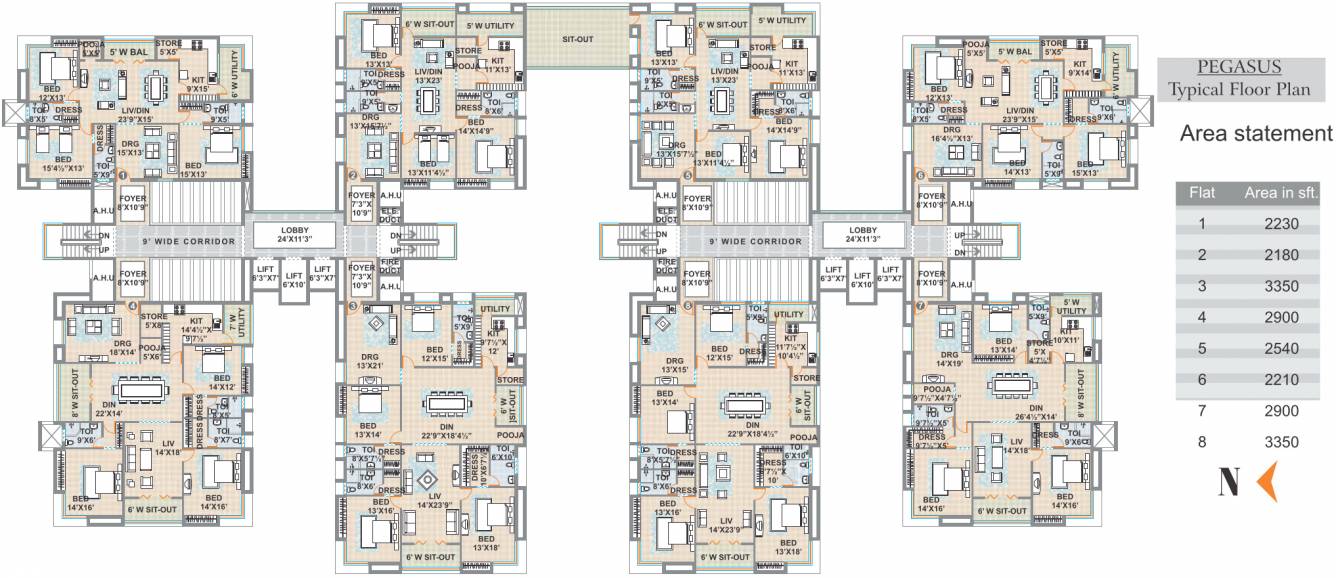 Images for Cluster Plan of Meenakshi Sky Lounge