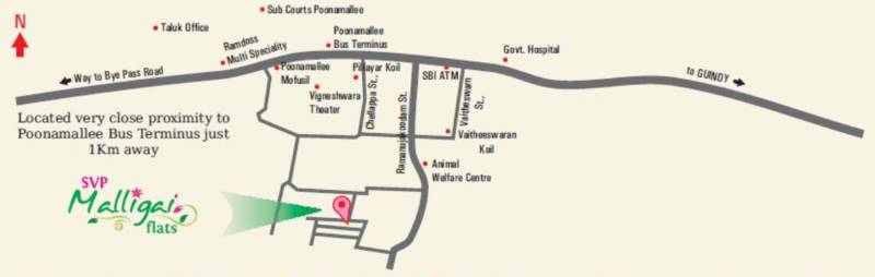 sree-venkateshwara malligai-flats Location Plan