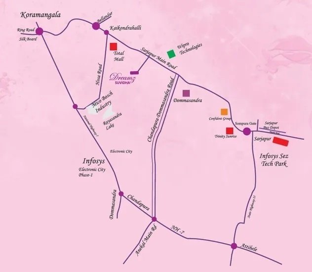  dreamz suvidha Location Plan