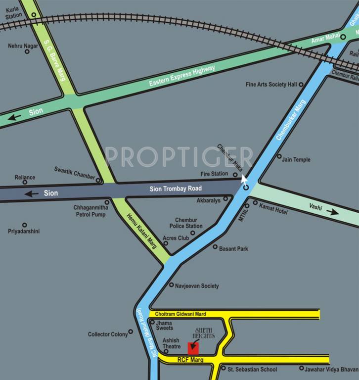 Images for Location Plan of Sheth Enterprises Heights