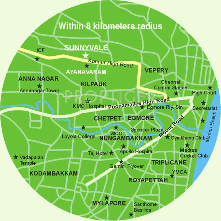 chaitanya shantiniketan pvt ltd sunnyvale Location Plan