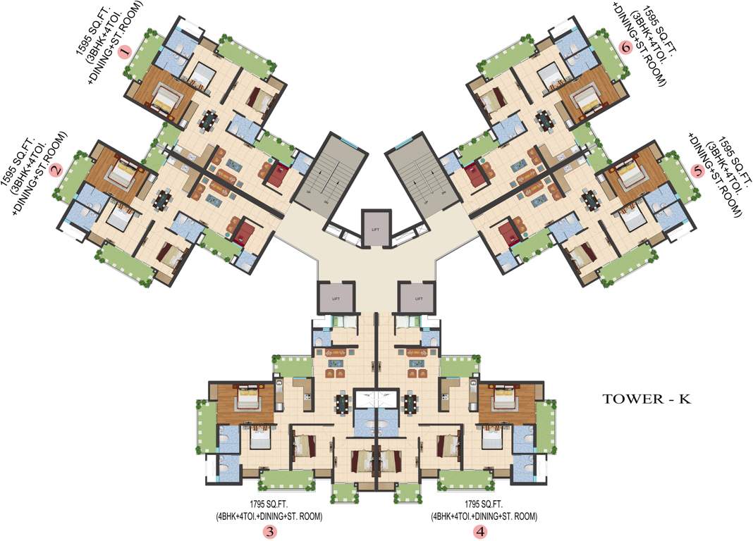  le garden Images for Cluster Plan of Ajnara LeGarden