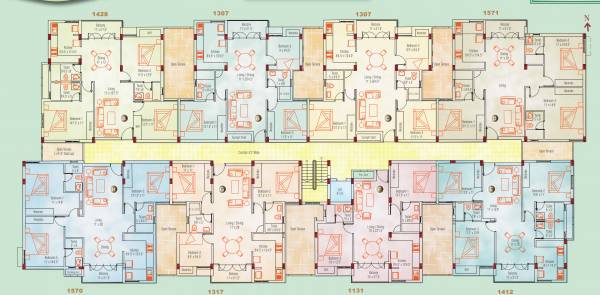  springs-apartment Tower 1 Cluster Plan
