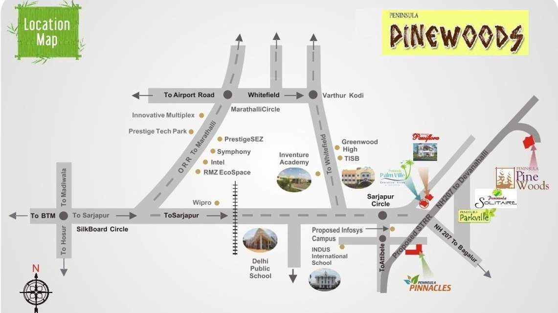  pine woods Images for Location Plan of Peninsula Infra Pine woods