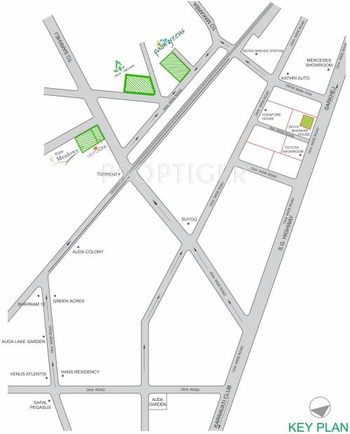poddar-developers-ltd palm-greens Location Plan
