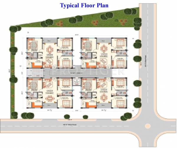 time-projects golden-ridge Typical Floor Cluster Plan